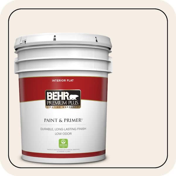 BEHR PREMIUM PLUS 5 gal. #ECC-61-2 Stonewashed Pink Flat Low Odor Interior Paint & Primer