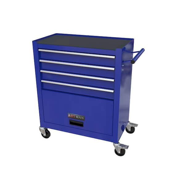 Tidoin 4-Tier Steel 4-Wheeled Cart in Blue with Tool ART-YDW1-8795 ...