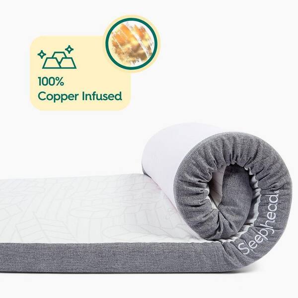 copper infused memory foam topper