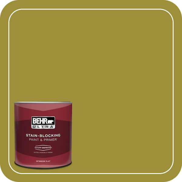 BEHR ULTRA 1 qt. Home Decorators Collection #HDC-MD-20 Banana Leaf Extra Durable Flat Interior Paint & Primer