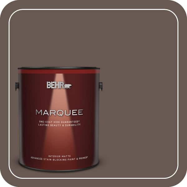 BEHR MARQUEE 1 gal. #MQ2-44 Museum One-Coat Hide Matte Interior Paint & Primer