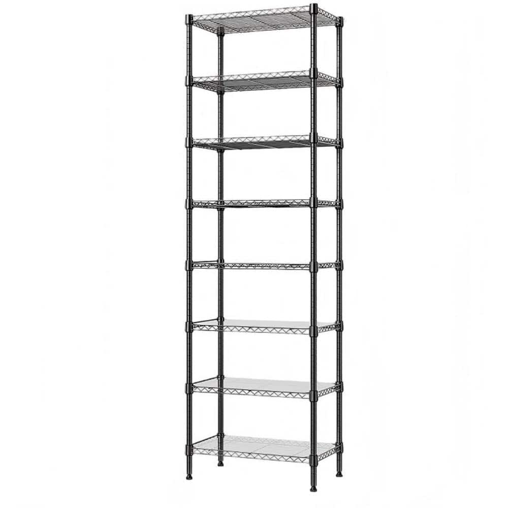 "8-Tier Metal Wire Storage Rack, 2000 LBS, 13.8""D x 23.6""W x 79.5""H for Laundry Garage Basement, Black" price history on PriceWatchPro