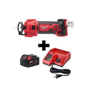M18 18V Lithium-Ion Cordless Dyrwall Cut Out Tool with M18 Starter Kit with One 5.0Ah Battery and Charger