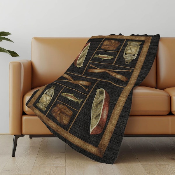 Premium Machine Washable ASB144 Midnight 50 in. x 70 in. Sherpa Throw Blanket