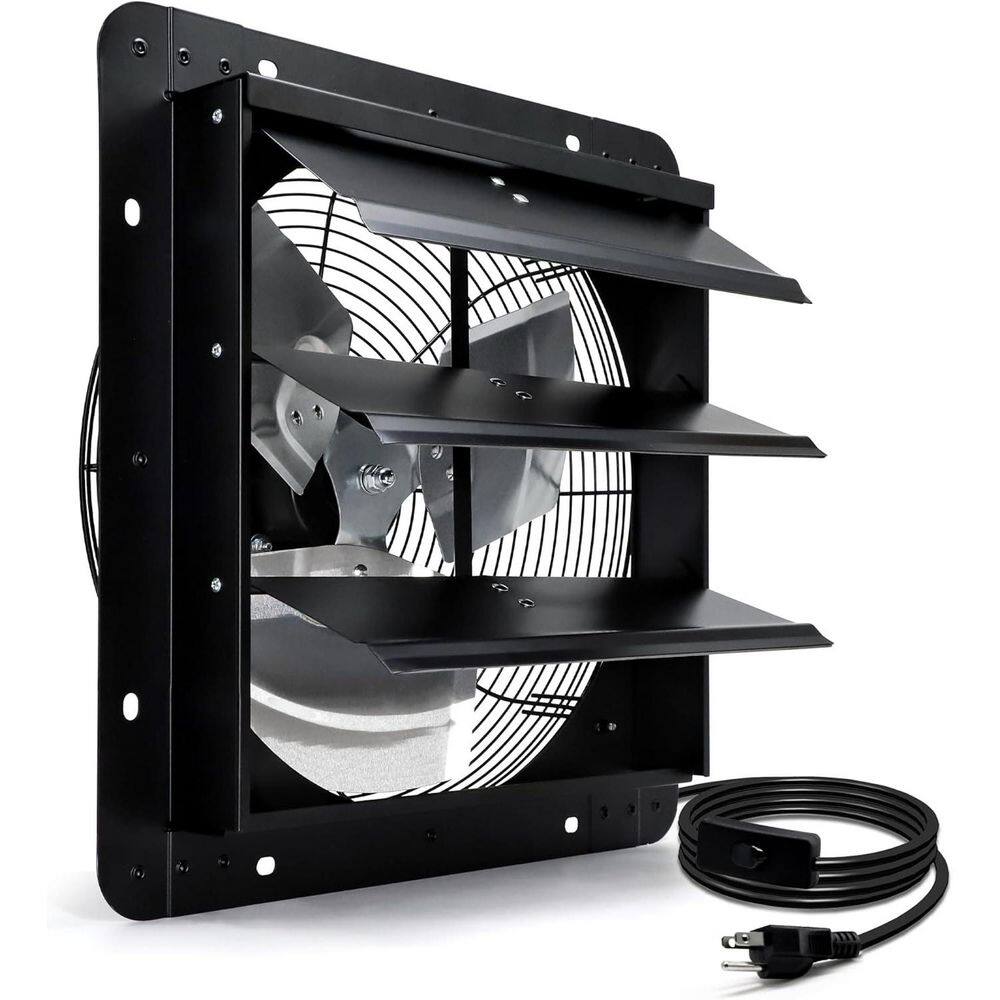 14 in. Wall Mount Shutter Exhaust Fan, 1088 CFM, Black, for Greenhouse, Garage, Barn Ventilation price history on PriceWatchPro