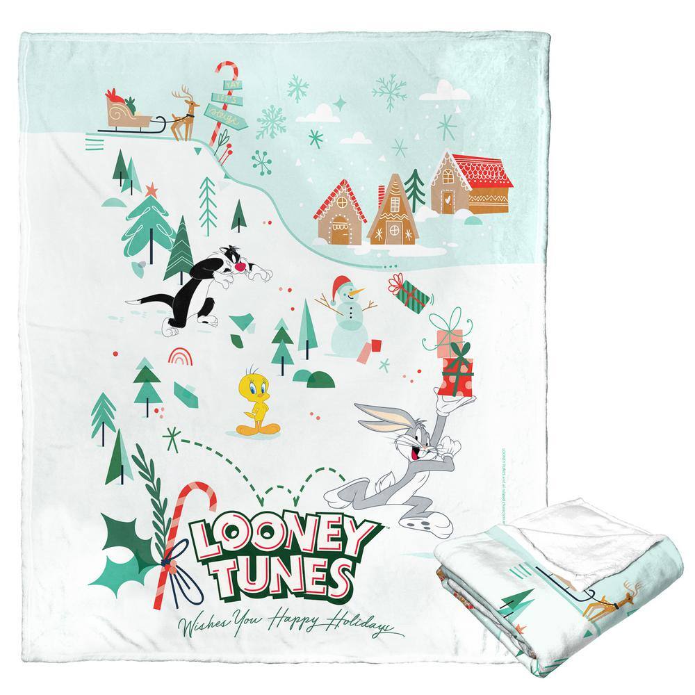 THE NORTHWEST GROUP Warner Bros. Looney Tunes Silk Touch Multi-Colored Throw Blanket Looney Holidays