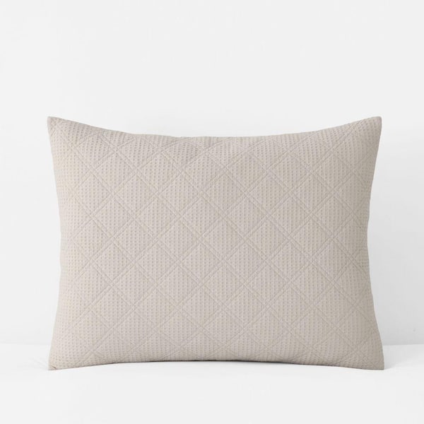 Company Cotton Waffle Buff Standard Quilt Sham