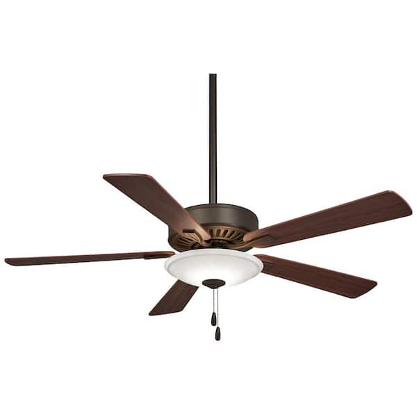MINKA-AIRE Contractor Uni-Pack 52 in. Integrated LED Indoor Oil Rubbed Bronze Ceiling Fan with Light
