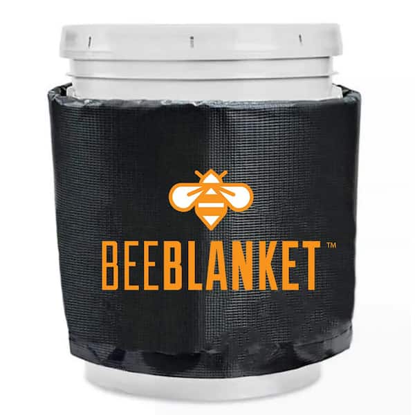 Powerblanket Insulated 5 Gal. Bucket and Pail Honey Warming Bee Blanket with Cutout for Gate Valve Fixed Temperature 100°F