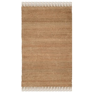 Natural Fiber Beige Doormat 3 ft. x 4 ft. Gradient Solid Color Area Rug