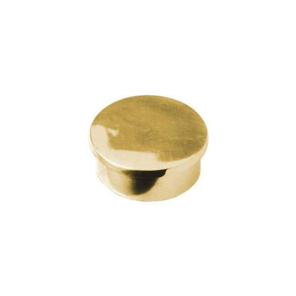Unbranded Polished Brass Flush End Cap for 2 in. Outside Diameter Tubing