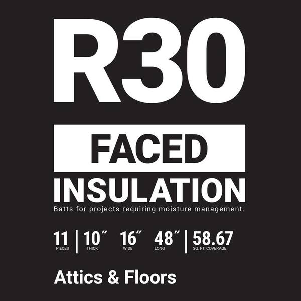 Owens Corning R 30 Kraft Faced Fiberglass Insulation Batt 16 In X 48 In Me24 The Home Depot