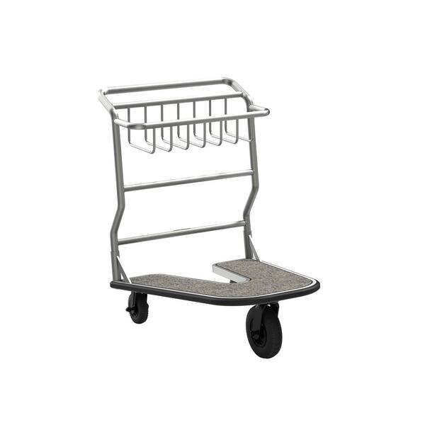 Commercial Housekeeping Cart - 4-Cabinet Janitorial Cart With Dual Trash Cans & Mute Wheels