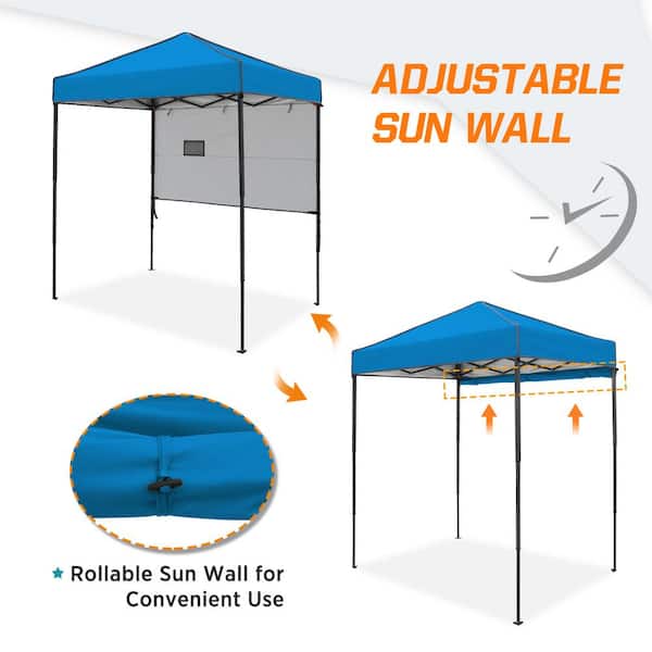 COOS BAY 6 ft. x 4 ft. Blue Instant Canopy Pop Up Tent with