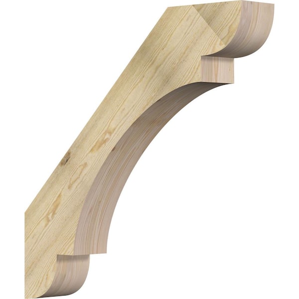 Ekena Millwork 6"W x 36"D x 36"H Olympic Rough Sawn Knee Brace, Douglas Fir