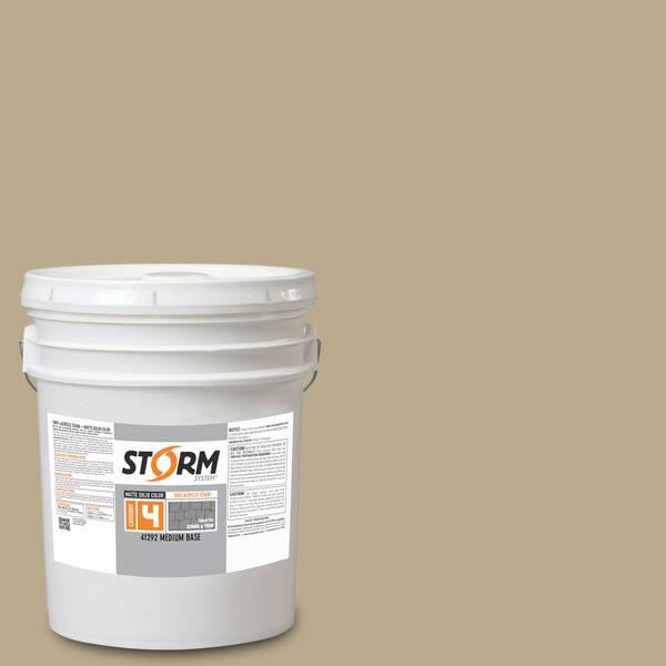 Storm System Category 4 5 gal. English Tweed Matte Exterior Wood Siding 100% Acrylic Latex Stain