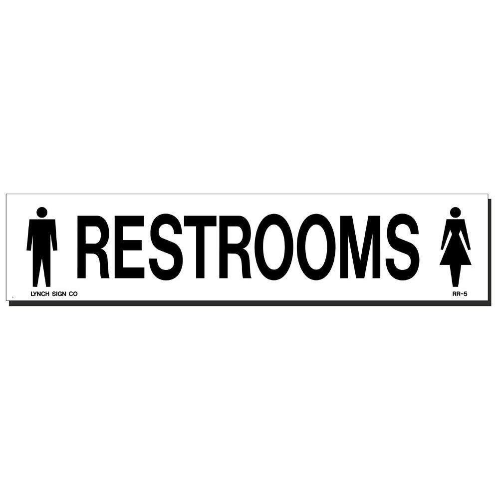 9 in. x 2 in. Restroom with Symbol Sign Printed on More Durable, Thicker, Longer Lasting Styrene Plastic price history on PriceWatchPro