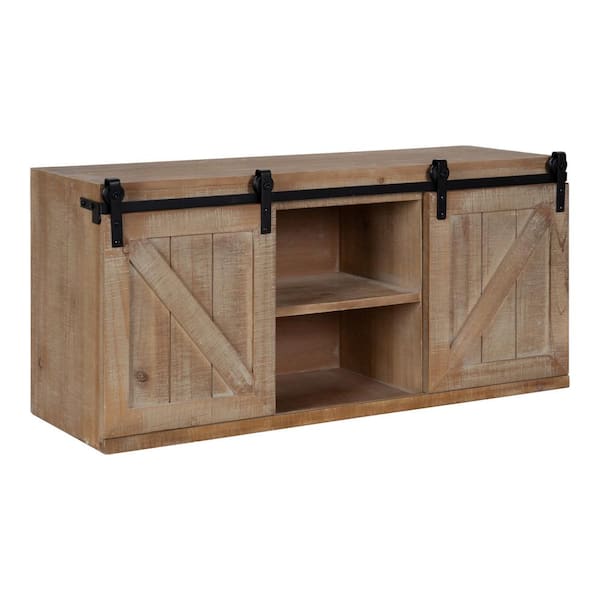 Kate and Laurel Cates Rustic Brown Accent Storage Cabinet with Doors