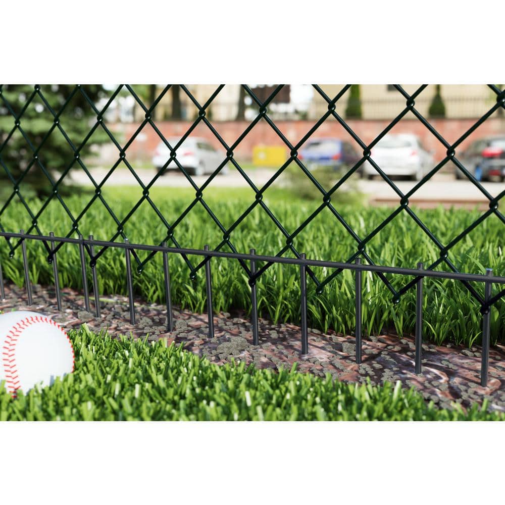 Black Metal No-Dig Animal Barrier Fence Panels, 32" x 8"
