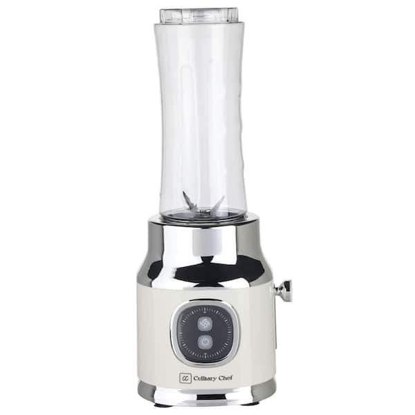 20.3 oz. and 16.9 oz. 2-Speed Cream Retro Smoothie Maker/Blender with 2-Travel Containers