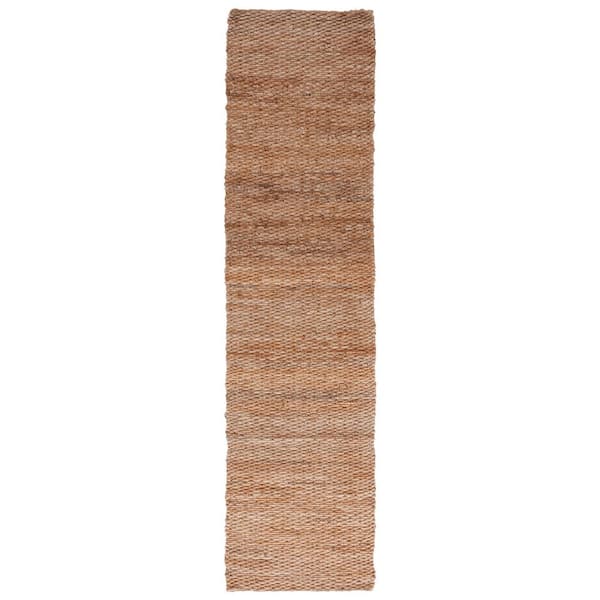 Natural Fiber 2 ft. x 9 ft. Natural Solid Color Runner Rug
