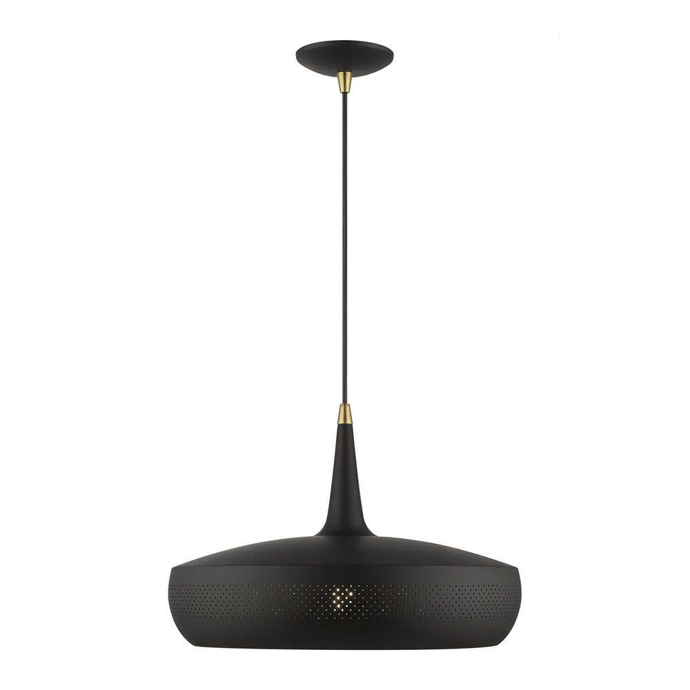 Banbury Modern Indoor/Outdoor Pendant - Black and Antique Brass with LED