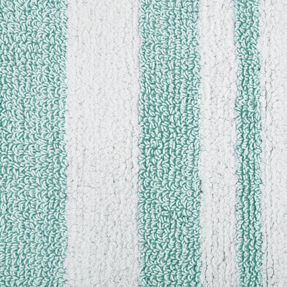Aoibox 20 in. x 30 in. Spa Cotton Reversible Bath Rug, Aqua SNSA10IN352 The Home Depot