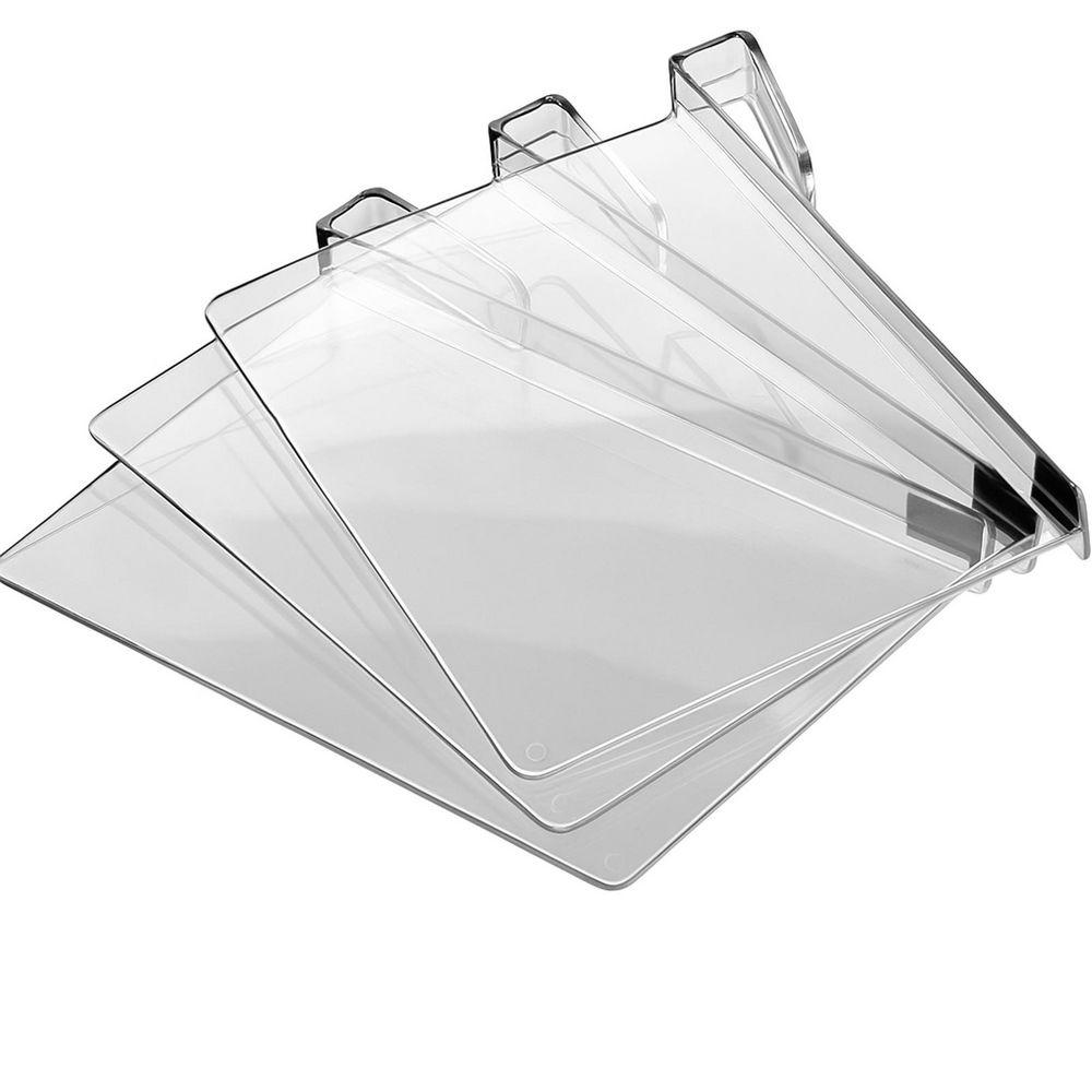 8-Pack Clear Acrylic Shelf Dividers for Closet Organization, Wood Shelves, Vertical Organizer for Bedroom Kitchen Office