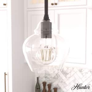 Dunshire 1-Light Noble Bronze Island Mini-Pendant Light with Clear Ginger Jar Glass Shade