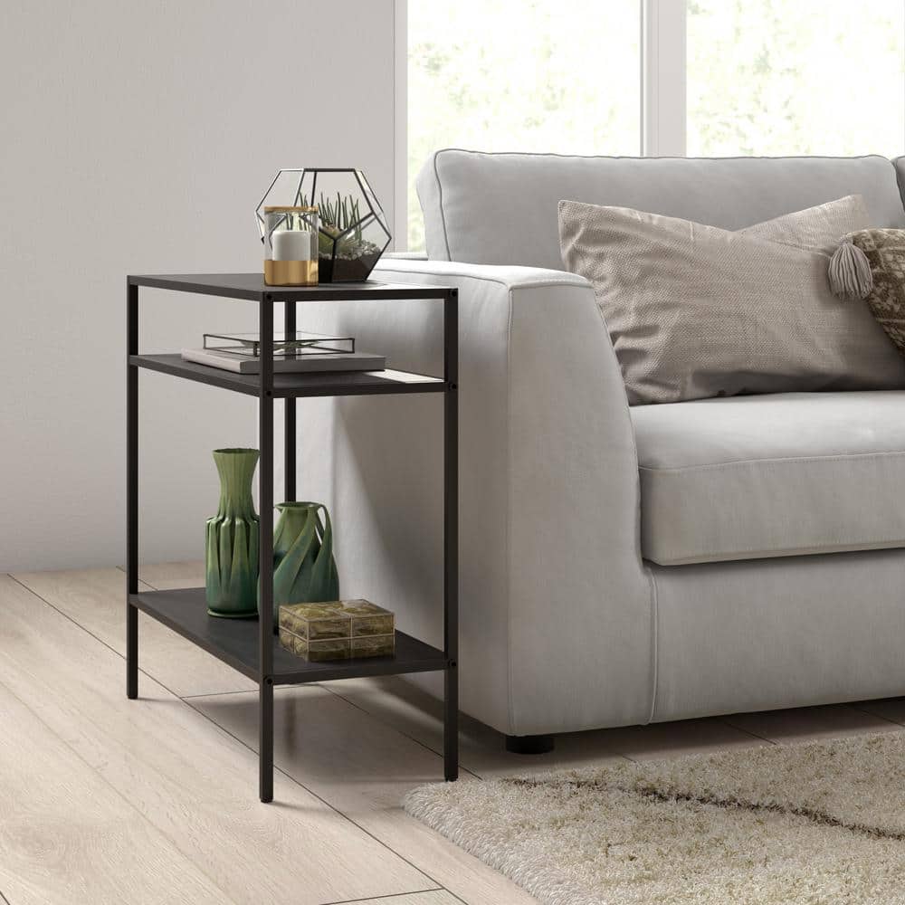 Ricardo 24" Blackened Bronze Rectangular Metal Accent Table