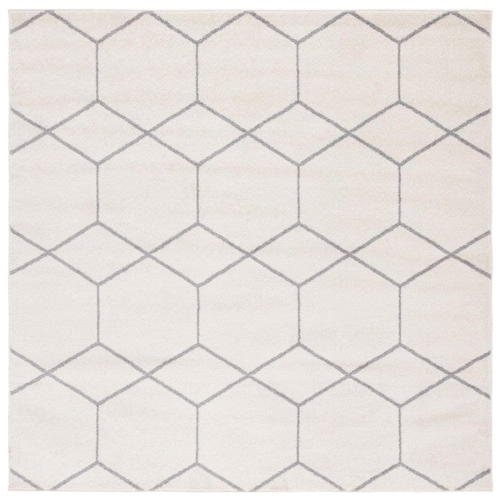 Tulum 7 ft. x 7 ft. Ivory/Gray Geometric Modern Square Area Rug price history on PriceWatchPro
