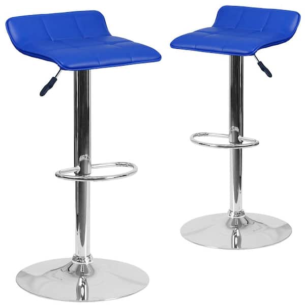 Carnegy Avenue 35.25 in. Blue Bar Stool (Set of 2)