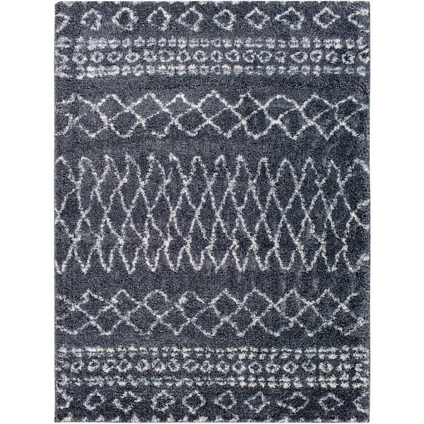 Artistic Weavers Puffy shag Navy 5 ft. x 7 ft. Global Indoor Area Rug