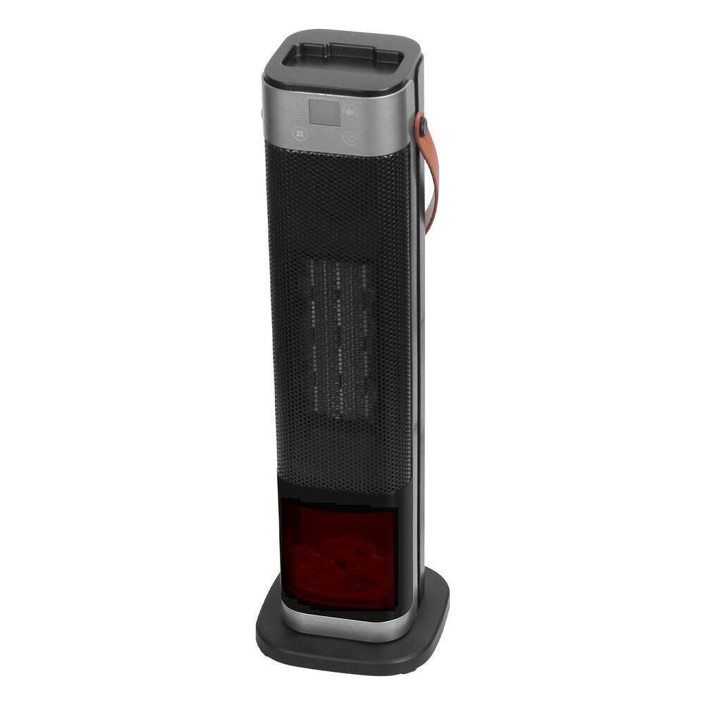 1500W 20 in. Black Indoor Electric Oscillating Ceramic Tower Space Heater with Remote Control & Timer price history on PriceWatchPro