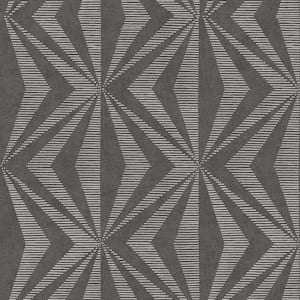 Monge Charcoal Geometric Vinyl Wallpaper Roll