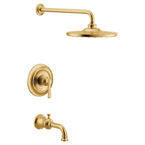 MOEN Colinet M-CORE 3-Series 1-Handle 1-Spray Tub and Eco-Performance Shower Trim Kit in Brushed Gold (Valve Not Included)