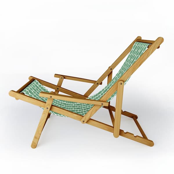 Denydesigns Moonlightprint Green Retro, Vintage Style Sling Chair