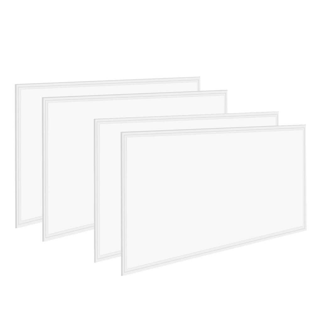 4-Pieces 2 ft. x 4 ft. 7800 Lumens Integrated LED Panel Light 5000K 2 x 4 L