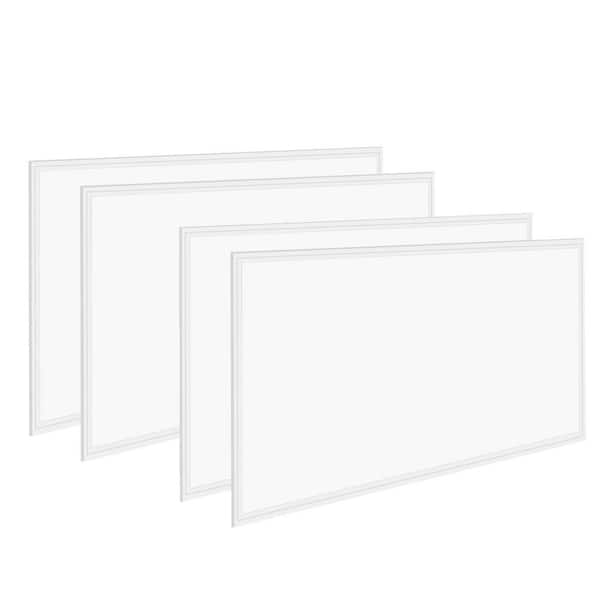 Honbei 4-Pieces 2 ft. x 4 ft. 7800 Lumens Integrated LED Panel Light 5000K 2 x 4 LED Flat Panel Light for Office ETL Listed