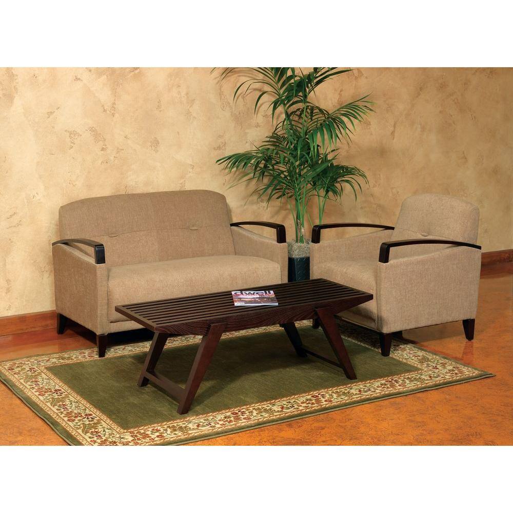Indigo Blue Wood Accent Chair with Tapered Legs