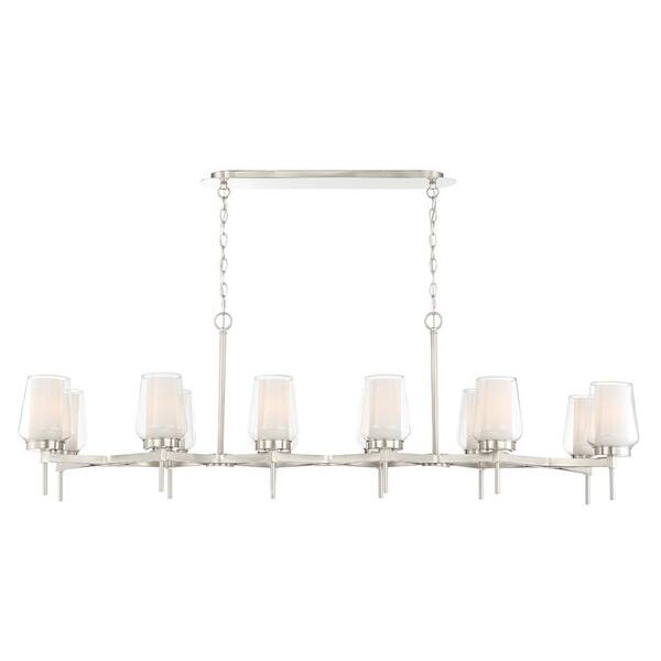 Eurofase Manchester 12-Light Satin Nickel Chandelier