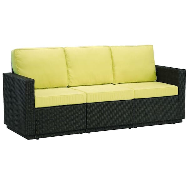 Home Styles Riviera Harvest 3-Seat Patio Sofa-DISCONTINUED