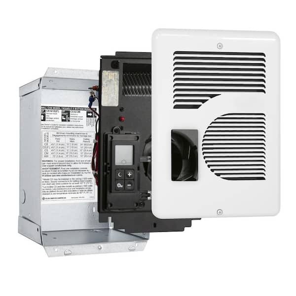 Cadet 240/208/120-volt 1,600/1,500/1,000-watt Energy Plus In-wall Fan-forced Electric Heater in White with Digital Thermostat