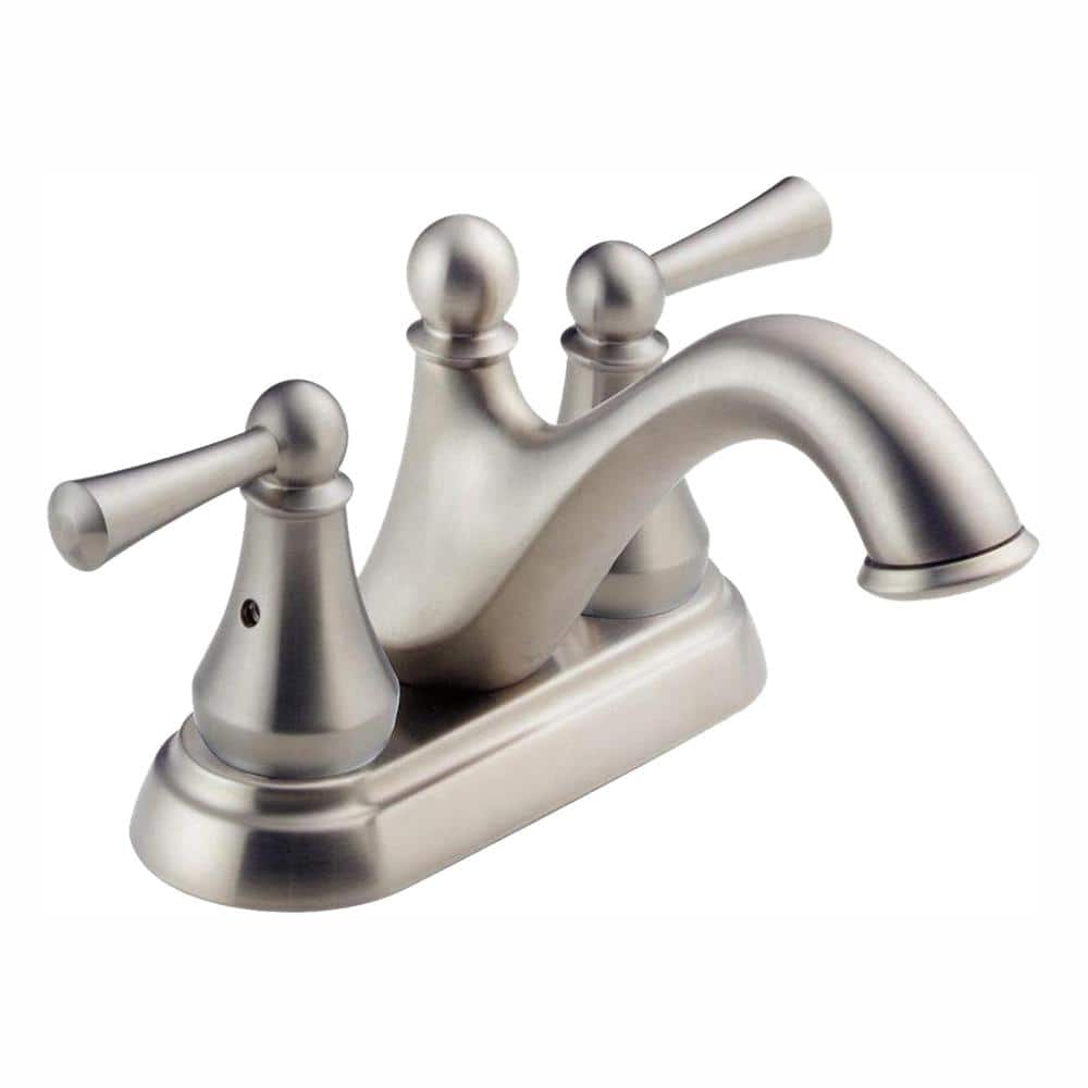 Haywood 4" Centerset Stainless Steel Bathroom Faucet with Dual Handles