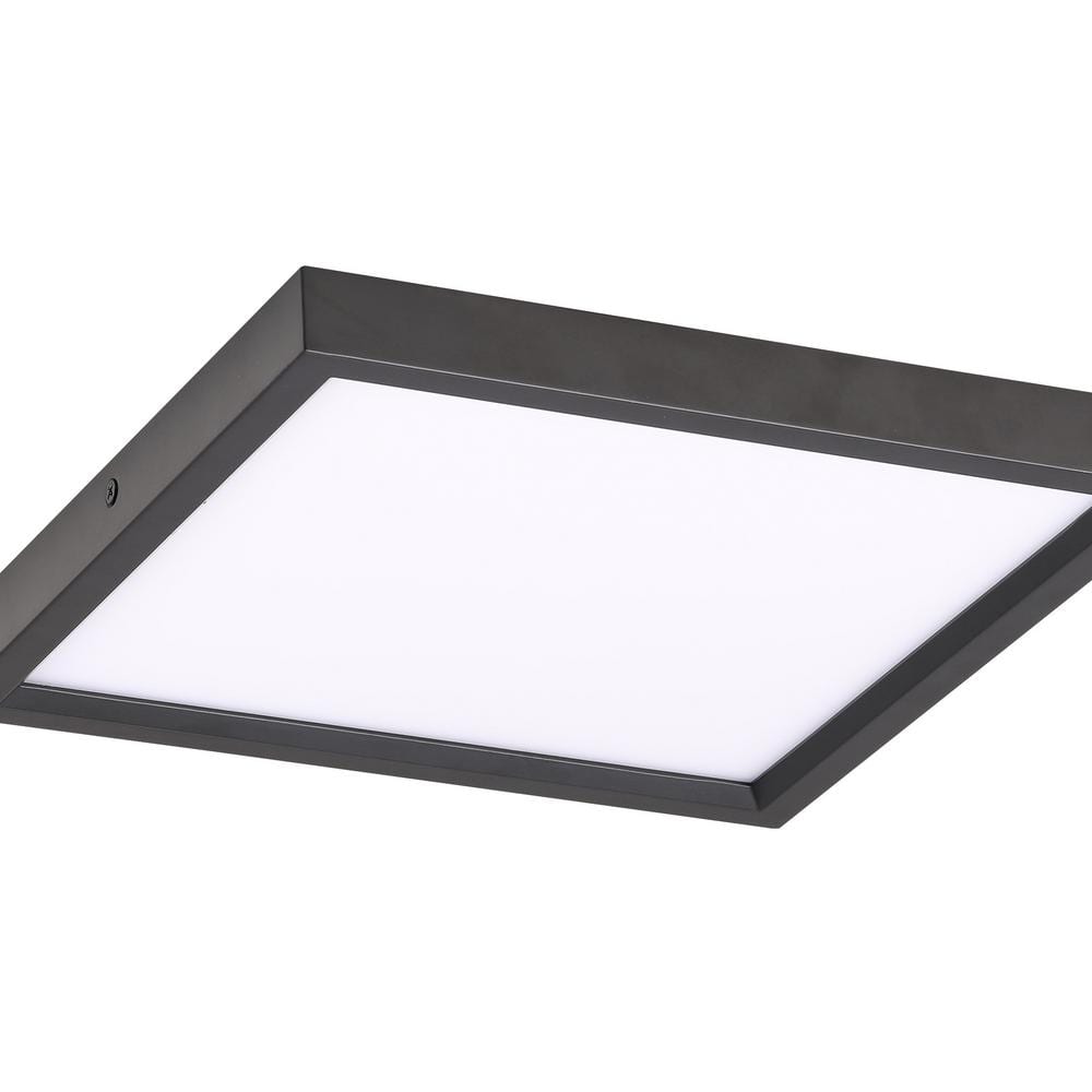 Coal Black 7.5" Slim LED Flush Mount Ceiling Light for Indoor/Outdoor