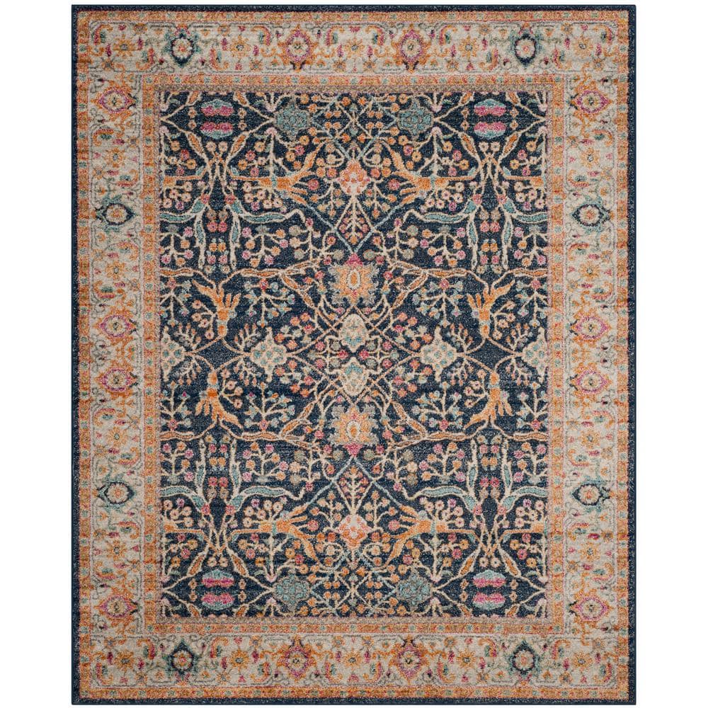 Madison Navy/Cream 9 ft. x 12 ft. Antique Border Area Rug price history on PriceWatchPro