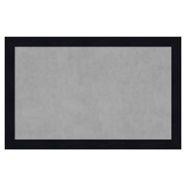 Amanti Art Shiplap Navy 44 in. x 28 in Framed Magnetic Board