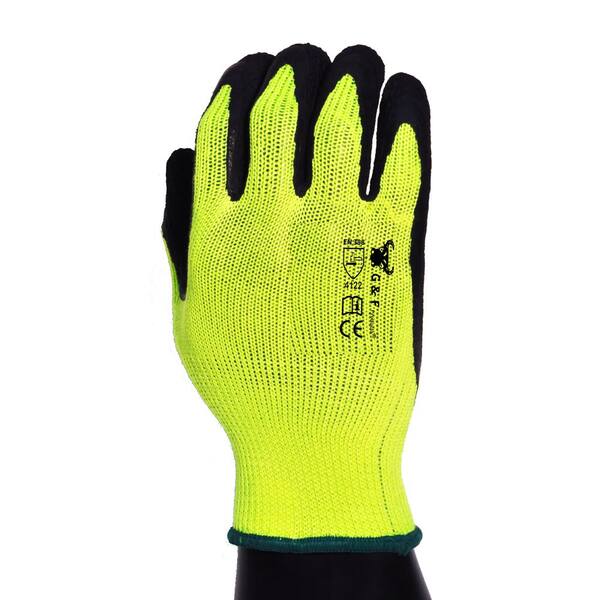 6 Pairs Safety Working Gloves Black Pu Polyester Cotton Glove Industrial  Protective Work Gloves or Construction Security Garden