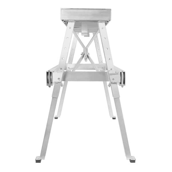 GYPTOOL 48 in. W x 30 in. H Aluminum Adjustable Sawhorse Bench Stepladder  ACC-BENCH. - The Home Depot