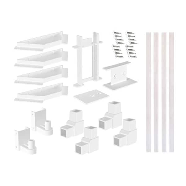 SnapFence White Modular Vinyl Fence Gate Kit
